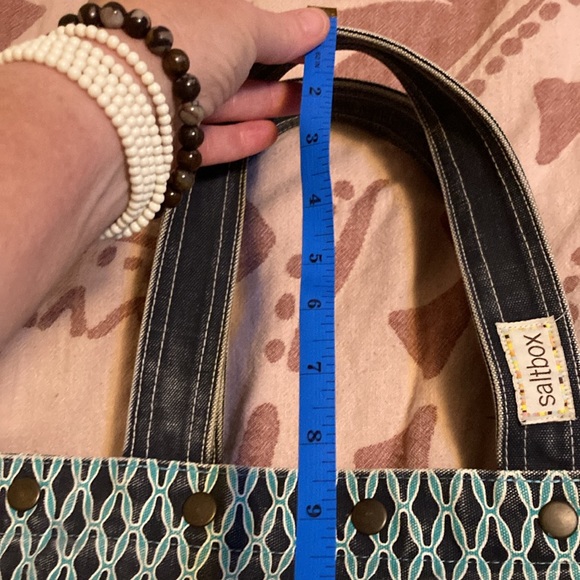 Salt box sea turtle canvas beach tote - Picture 13 of 15